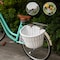 Wickerwise White Wicker Front Cargo Bike Basket with Stylish Faux Leather Straps QI003420.W - alternate 6